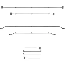 Preiswert & Gut 4x Flachplanenbügel verstellbar 152–220 cm Planenhalter Anhänger aus Stahl