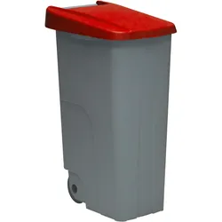 DENOX Abfallbehälter Recyclo geschlossen 110 Liter. Farbe Rot.