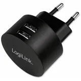 Logilink USB Steckdosenadapter 2x USB-Port für Fast Charging 10.5W (PA0218)