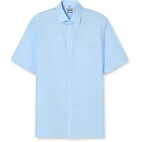 Olymp Herren, Kurzarmhemd blau comfort fit, blau, NOS
