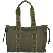 Coccinelle 2day Signature Handbag Grained Leather Laurel Green