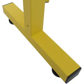 Mendler Alu Absperrgitter HWC-B34 Scherengitter 103x52-400 cm gelb/schwarz
