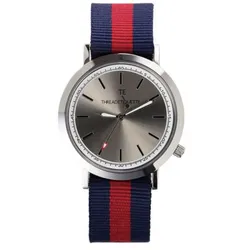 THREAD ETIQUETTE - SPORT - silver / navy & red nato timepiece / 43 MM