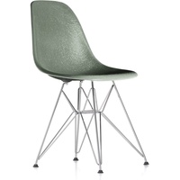 Vitra - Eames Fiberglass Side Chair DSR, verchromt / Eames sea foam green (Filzgleiter basic dark)