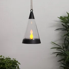 Star Trading Laterne Solar schwarz H: 70cm 3in1 inkl. Dämmerungssensor