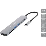 Conceptronic Dock USB-C->HDMI 2xUSB-A 2xUSB-C SD TF 0.25m