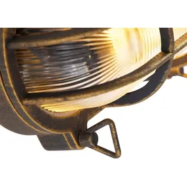 QAZQA Nautica 0 E27 Oval Gold/Aluminium