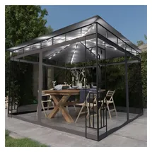 vidaXL Pavillon 3 x 3 m inkl. Moskitonetz Anthrazit