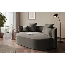 LeGer Home by Lena Gercke 2,5-Sitzer "ISALIE, rundes Loungesofa, mit Kissen, perfekt gepolstert", grau (taupe), B:200cm H:98cm T:145cm, LEGER HOME BY LENA GERCKE, Sofas, moderne Stoffe, mit 4 Zierkissen, extra große Sitzfläche, Topseller