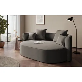LeGer Home by Lena Gercke 2,5-Sitzer "ISALIE, rundes Loungesofa, mit Kissen, perfekt gepolstert", grau (taupe), B:200cm H:98cm T:145cm, LEGER HOME BY LENA GERCKE, Sofas, moderne Stoffe, mit 4 Zierkissen, extra große Sitzfläche, Topseller