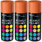 3x 400ml Acryl Sprühfarbe Lackspray Spraydose Graffiti Sprühlack Orange RAL 2004