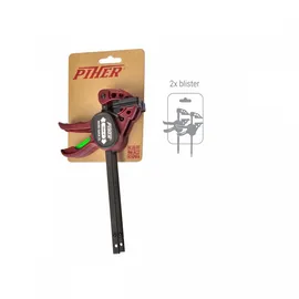 PIHER Einhandzwinge Kunststoff 10 cm rot