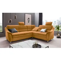 Home Affaire Ecksofa HOME AFFAIRE "Cardoso L-Form", gelb (mais), B:249cm H:90cm T:209cm, Luxus-Microfaser Lederoptik (100% Polyester);Luxus-Microfaser (100% Polyester);Luxus-Microfaser ALTARA NUBUCK (100% Polyester);Struktur (100% Polyester), Sofas, Ecksofa,