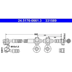 Bremsschlauch ATE 24.5176-0661.3 für Opel Cascada