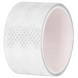 PROREGAL Breite Reflektorstreifen | Selbstklebend | Extra haltbar | weiß | BxL: 5cm x 2m | 5 Rollen | Reflektierband Reflektorsticker