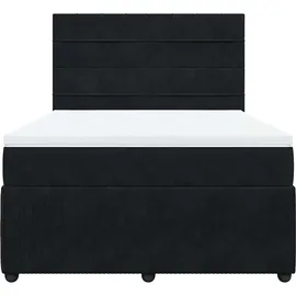 vidaXL Boxspringbett 140 x 200 cm Schwarz