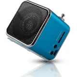 Lautsprecher mit FM-Radio Setty MF-100 Mini-USB SD-Kartenleser Blau