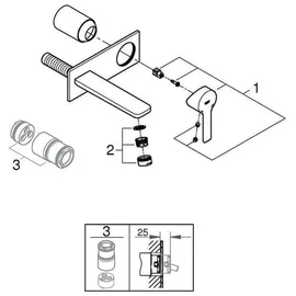 Grohe Lineare Einhandmischer Hard Graphite