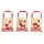 Vervaco Zählmusterpackung Stickset Säckchen Weihnachten Tiere 3er DIY Gezählter Kreuzstich Stickpackungen Basteln Erwachsene Kreativ Set 9 x 9 cm Stickset für Anfänger Stoffbeutel zum Sticken
