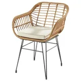 Kobolo Gartensessel 59 x 59 x 78 cm braun 1 St.