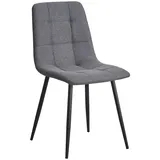 Stylife Stuhl, Grau, Schwarz, Metall, Textil, konisch, 45x86.5x55 cm, Esszimmer, Stühle, Esszimmerstühle, Vierfußstühle