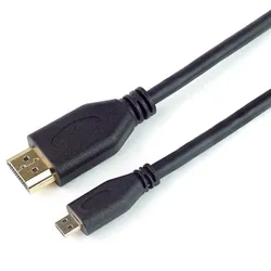 Micro HDMI Kabel, D-Stecker - A-Stecker, schwarz, 1,50m