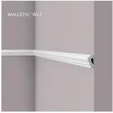 NMC Zierleiste NMC WL2 WALLSTYL Weiß 2 St. 200 x 2 x 4 cm