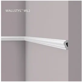 NMC Zierleiste NMC WL2 WALLSTYL Weiß 2 St. 200 x 2 x 4 cm