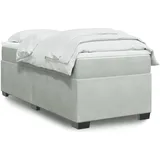 vidaXL Boxspringbett 100 x 200 cm Hellgrau