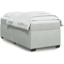 vidaXL Boxspringbett 100 x 200 cm Hellgrau