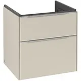 Villeroy & Boch Subway 3.0 Waschtischunterschrank C578L0VN 57,2x57,6x47,8cm, mit LED/Griff Aluminium glänzend, cashmere grey