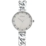 S.Oliver Damen Quarzuhr Analog, mit Edelstahl Armband, Silber, 3 bar Wasserdicht, Kommt in Uhren Geschenk Box,