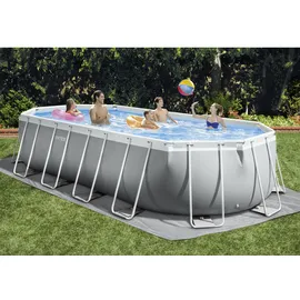 Intex Prism Frame Oval Pool Set 610 x 305 x 122 cm inkl. Filterpumpe 26798