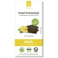 MAKRI Dattel Schokolade Zitrone 57% Kakao bio