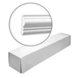 Profhome Wand- und Friesleisten Profhome Weiß 12 St. 2400 x 0,5 x 0,5 cm