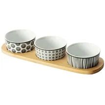 SECRET DE GOURMET 4-teiliges Snack-Set, aus Bambus