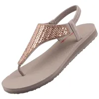 Skechers Damen Meditation Glamorous Muse Sandale, Taupe, 37 EU - 37 EU