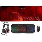 Mars Gaming MCPRGB2FR, Combo Gaming Tastatur, Maus, XXL Mousepad & Headset, Französische Sprache