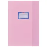 Herlitz 5 Heftumschläge / Hefthüllen DIN A4 / Baststruktur / Farbe: rosa
