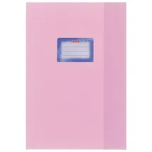 Herlitz 5 Heftumschläge / Hefthüllen DIN A4 / Baststruktur / Farbe: rosa