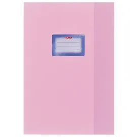 Herlitz 5 Heftumschläge / Hefthüllen DIN A4 / Baststruktur / Farbe: rosa