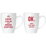 Brubaker Kaffeetasse 0,3 l Rot 2 St.