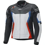 Held Street 3.0, Motorrad Lederjacke, weiss-rot-blau, Größe 48