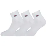 Fila Quarter Socken Unisex 3er Pack weiß 43-46