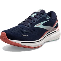 Brooks Ghost 15 Sneaker, Peacoat Canal Blue Rose, 40 EU