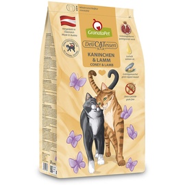 GranataPet Delicatessen Kaninchen & Lamm Adult, 300 g, Trockenfutter für Katzen, schmackhaftes Katzenfutter, Alleinfuttermittel ohne Getreide & ohne Zuckerzusätze