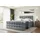 altdecor Boxspringbett mit Matratze und Lattenrost - BERO -Z KING - 160x200 cm - Grau Samt - Topper, Fußteil, Polsterbett mit Bettkasten, Bett mit... - Hellgrau