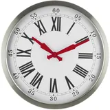 EUROTIME Funk Wanduhr 40 cm 56860-07 silber
