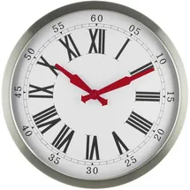EUROTIME Funk Wanduhr 40 cm 56860-07 silber