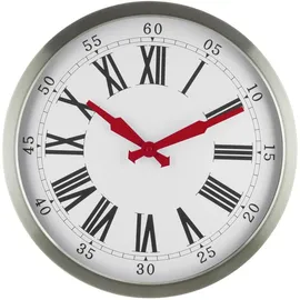 EUROTIME Funk Wanduhr 40 cm 56860-07 silber